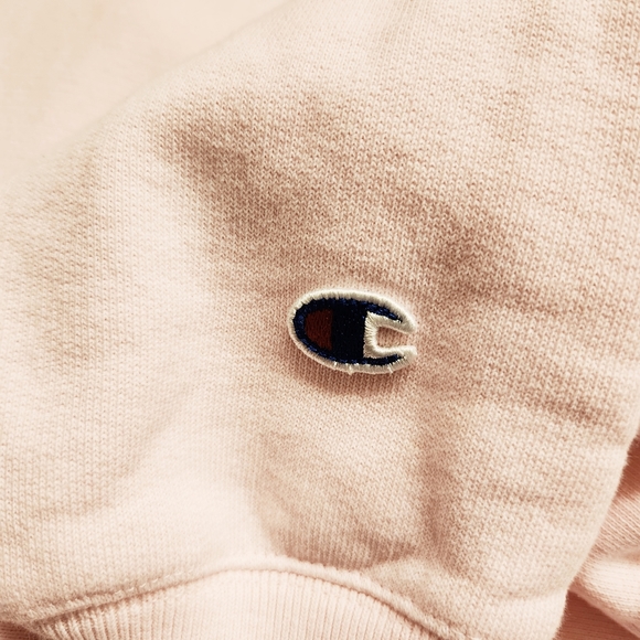 Champion Reverse Weave Baby Pink Pullover Sweatshirt Hoodie Size Medium - Picture 4 of 6